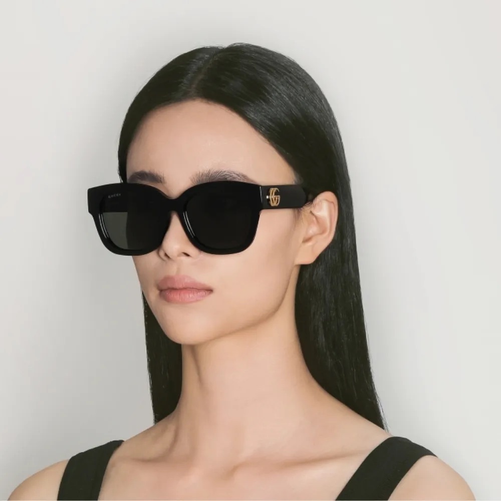 NEW GUCCI GG1550SK SQUARE BLACK GREY WOMEN SUNGLASSES GUCCI